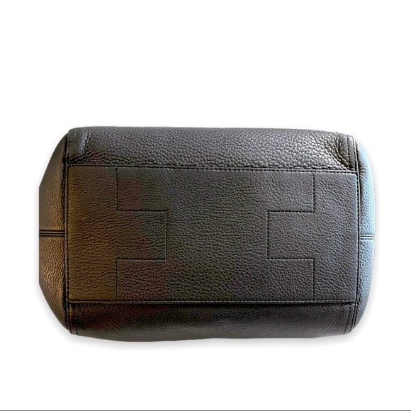 Tory Burch Half-Moon Pebbled Leather Black Tote - Picture 8 of 13